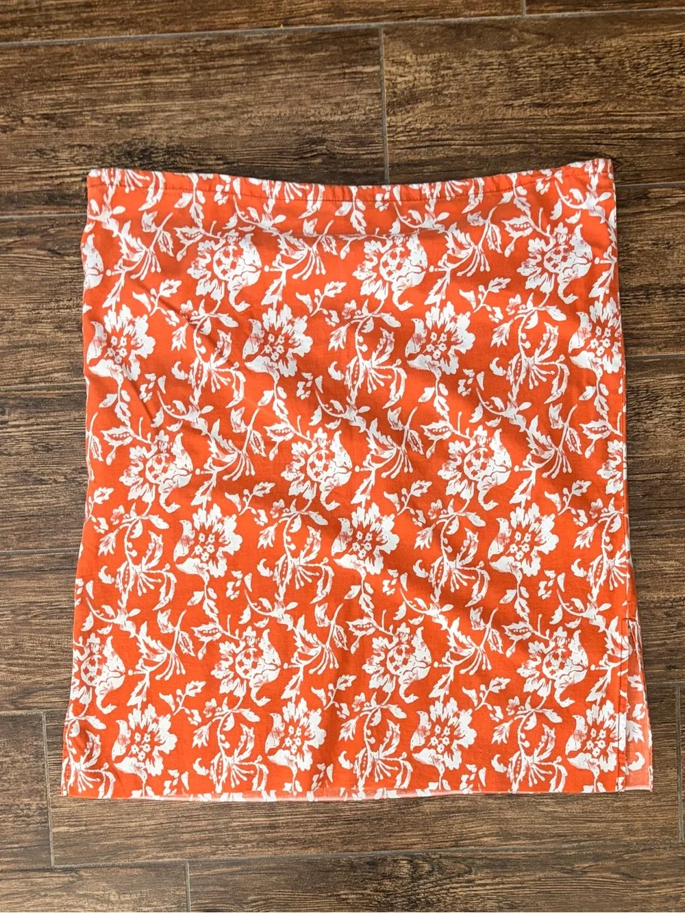 Abercrombie & Fitch Orange Floral Midi Skirt
